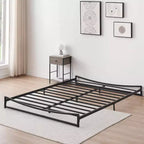 Piattaforma in metallo, telaio letto queen-size, senza molle, facile montaggio con robusto supporto in lamiera d'acciaio