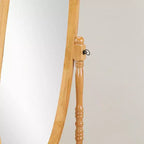 TUYOHW Anna Style Specchio Decorativo a Figura Intera per Camera da Letto, Spogliatoio, Specchio a Terra Tradizionale con Cornice in Legno, Quercia