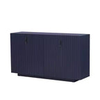 Mobile Credenza da 152 cm con 4 Ante Ondulate e Ripiani Regolabili. Tavolo Consolle per Ingresso. Soggiorno. Sala da Pranzo. Cucina