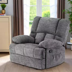 MAYEERTY Divano reclinabile a dondolo oversize in tessuto chenille Limestone per adulti, perfetto per il soggiorno