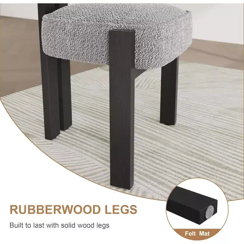 Sedie da pranzo imbottite, sedie moderne con schienale curvo ergonomico, sedie da cucina con gambe in legno per sala da pranzo, soggiorno