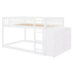 Luxystar Letto a castello moderno completo su completo con 4 cassetti e 3 mensole
