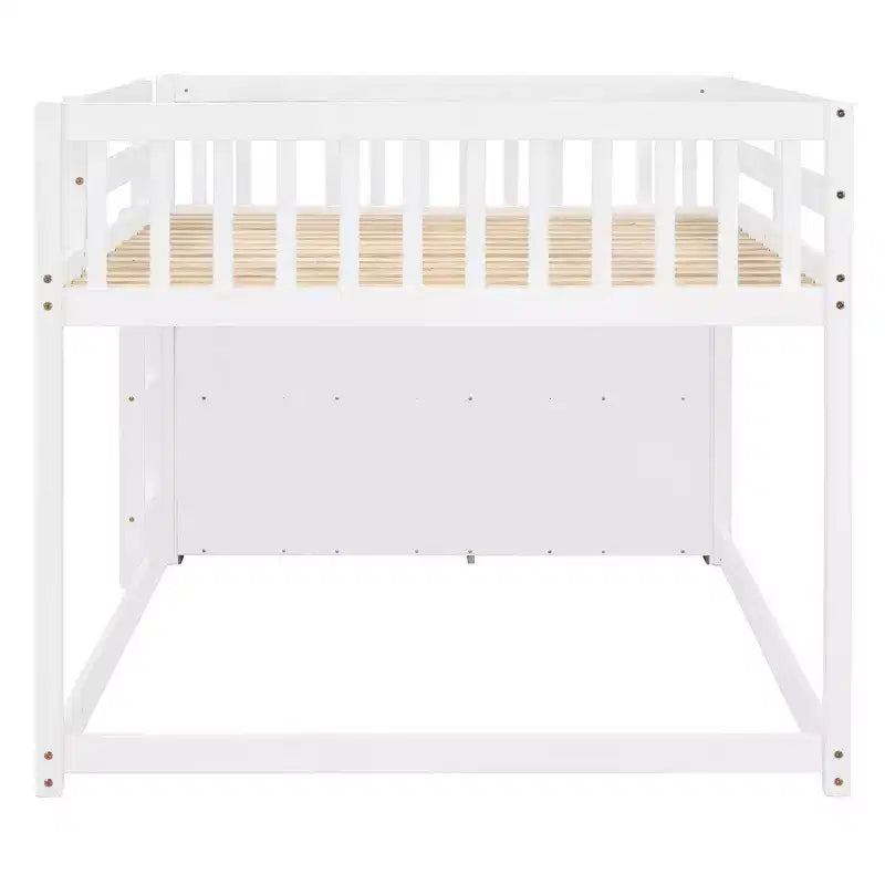Luxystar Letto a castello moderno completo su completo con 4 cassetti e 3 mensole