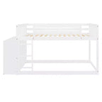 Luxystar Letto a castello moderno completo su completo con 4 cassetti e 3 mensole