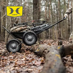 Carrello pieghevole multiuso Hawk Crawler, carrello per la caccia al cervo e la pesca con capacità di 227 kg per il trasporto di selvaggina, esche, attrezzatura da caccia e legna, nero
