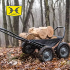 Carrello pieghevole multiuso Hawk Crawler, carrello per la caccia al cervo e la pesca con capacità di 227 kg per il trasporto di selvaggina, esche, attrezzatura da caccia e legna, nero