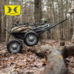 Carrello pieghevole multiuso Hawk Crawler, carrello per la caccia al cervo e la pesca con capacità di 227 kg per il trasporto di selvaggina, esche, attrezzatura da caccia e legna, nero
