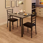 Set Tavolo da Pranzo Compatto Salvaspazio per 2, Tavolo Quadrato Moderno con 2 Sedie, per Piccoli Appartamenti, Cucine, Angoli Colazione 73.9 x 73.9 x 76.2 cm