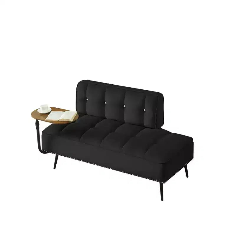 Divano a 2 Posti ModernLuxe 54 pollici in Velluto con Tavolino Girevole e Schienale, per Soggiorno e Camera da Letto