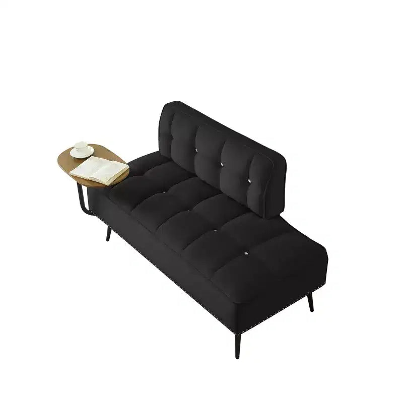 Divano a 2 Posti ModernLuxe 54 pollici in Velluto con Tavolino Girevole e Schienale, per Soggiorno e Camera da Letto