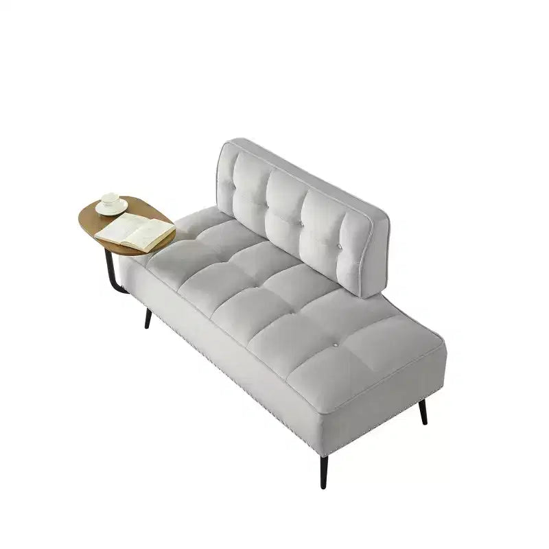 Divano a 2 Posti ModernLuxe 54 pollici in Velluto con Tavolino Girevole e Schienale, per Soggiorno e Camera da Letto