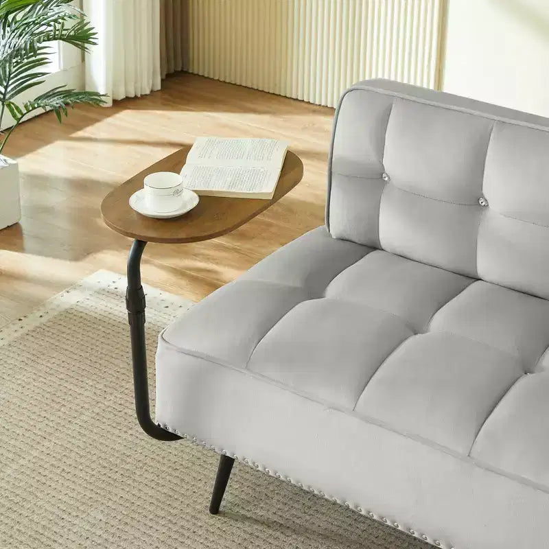 Divano a 2 Posti ModernLuxe 54 pollici in Velluto con Tavolino Girevole e Schienale, per Soggiorno e Camera da Letto