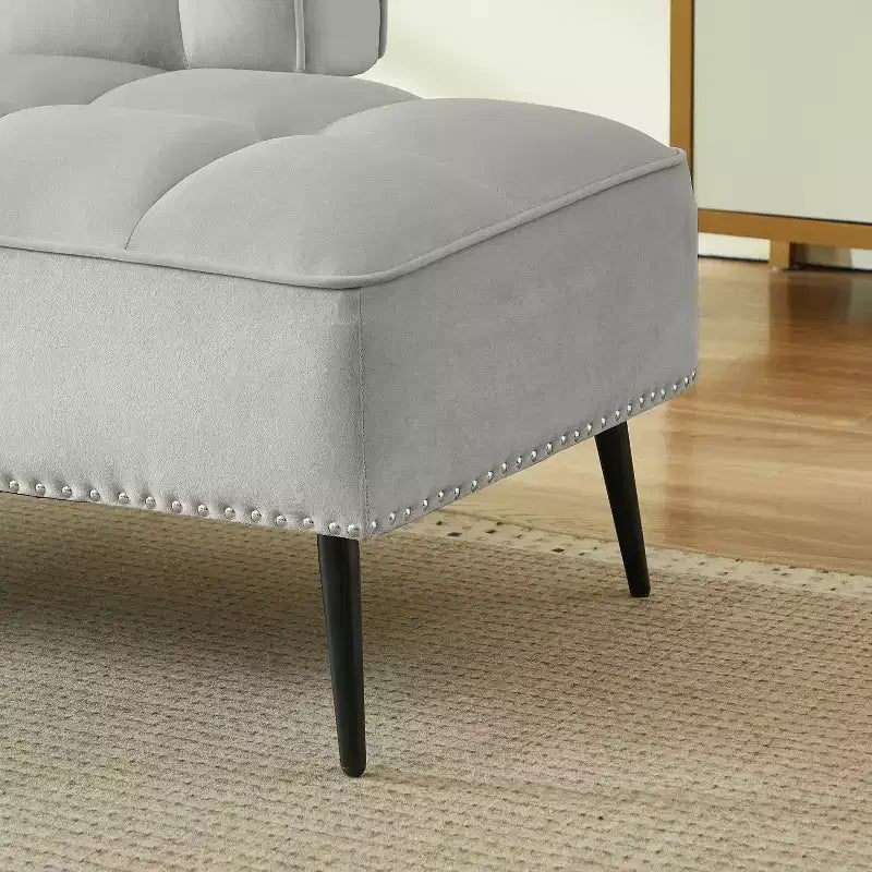 Divano a 2 Posti ModernLuxe 54 pollici in Velluto con Tavolino Girevole e Schienale, per Soggiorno e Camera da Letto