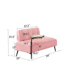 Divano a 2 Posti ModernLuxe 54 pollici in Velluto con Tavolino Girevole e Schienale, per Soggiorno e Camera da Letto