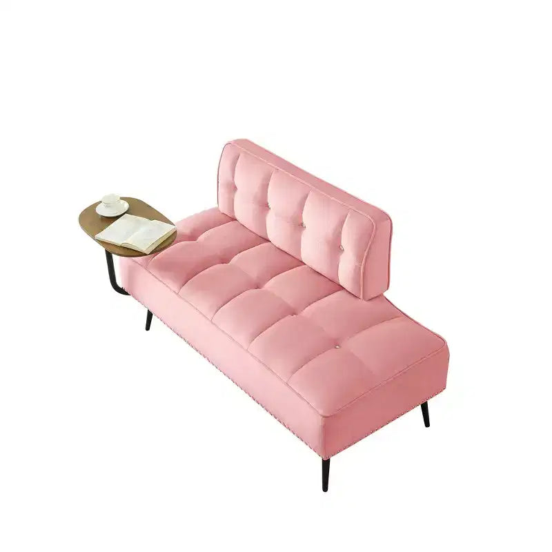 Divano a 2 Posti ModernLuxe 54 pollici in Velluto con Tavolino Girevole e Schienale, per Soggiorno e Camera da Letto
