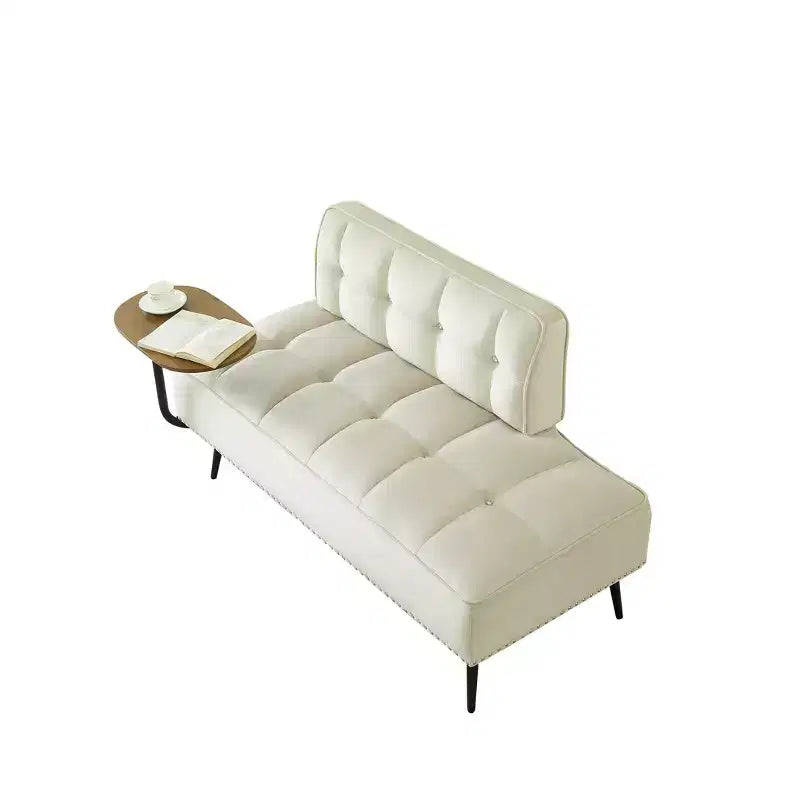 Divano a 2 Posti ModernLuxe 54 pollici in Velluto con Tavolino Girevole e Schienale, per Soggiorno e Camera da Letto