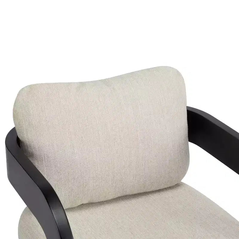 Set di 2 sedie da pranzo, sedie da cucina e sala da pranzo con schienale a cuscino, poltroncine Bouclé con struttura in legno di caucciù - ModernLuxe