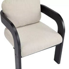 Set di 2 sedie da pranzo, sedie da cucina e sala da pranzo con schienale a cuscino, poltroncine Bouclé con struttura in legno di caucciù - ModernLuxe