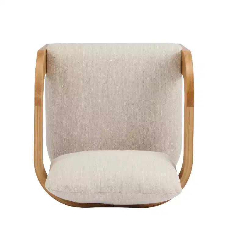 Set di 2 sedie da pranzo, sedie da cucina e sala da pranzo con schienale a cuscino, poltroncine Bouclé con struttura in legno di caucciù - ModernLuxe