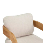 Set di 2 sedie da pranzo, sedie da cucina e sala da pranzo con schienale a cuscino, poltroncine Bouclé con struttura in legno di caucciù - ModernLuxe