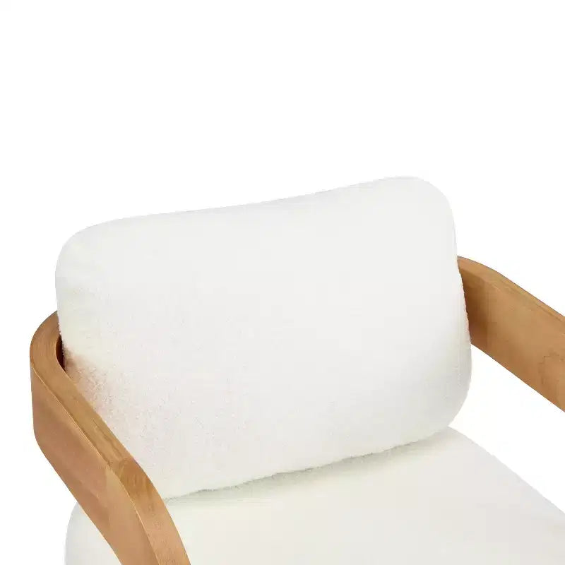 Set di 2 sedie da pranzo, sedie da cucina e sala da pranzo con schienale a cuscino, poltroncine Bouclé con struttura in legno di caucciù - ModernLuxe