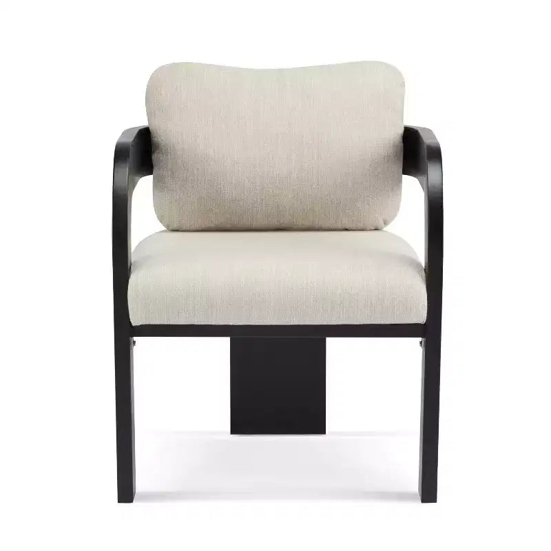 Set di 2 sedie da pranzo, sedie da cucina e sala da pranzo con schienale a cuscino, poltroncine Bouclé con struttura in legno di caucciù - ModernLuxe