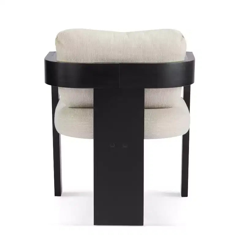 Set di 2 sedie da pranzo, sedie da cucina e sala da pranzo con schienale a cuscino, poltroncine Bouclé con struttura in legno di caucciù - ModernLuxe
