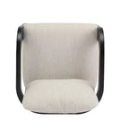 Set di 2 sedie da pranzo, sedie da cucina e sala da pranzo con schienale a cuscino, poltroncine Bouclé con struttura in legno di caucciù - ModernLuxe