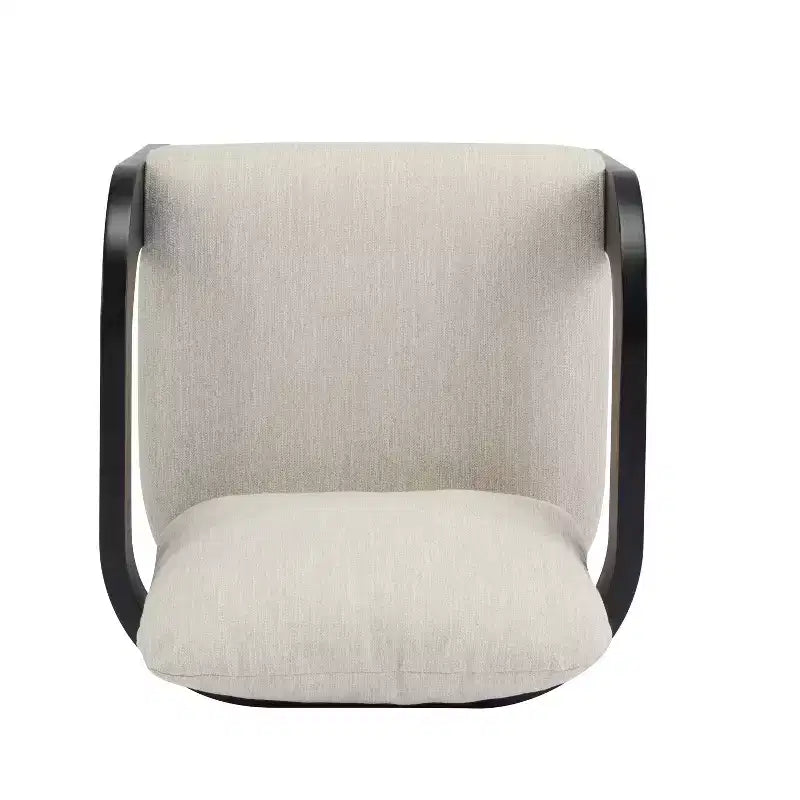 Set di 2 sedie da pranzo, sedie da cucina e sala da pranzo con schienale a cuscino, poltroncine Bouclé con struttura in legno di caucciù - ModernLuxe