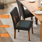 Set di 2 sedie da pranzo imbottite - Sedie da cucina moderne con bottoni trapuntati, gambe in legno e sedili imbottiti (misura standard)