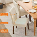 Set di 2 sedie da pranzo imbottite - Sedie da cucina moderne con bottoni trapuntati, gambe in legno e sedili imbottiti (misura standard)