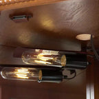 MAYEERTY Pensile da bagno a specchio in MDF impermeabile da incasso 1 ripiano