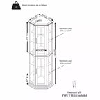 MAYEERTY Pensile da bagno a specchio in MDF impermeabile da incasso 1 ripiano