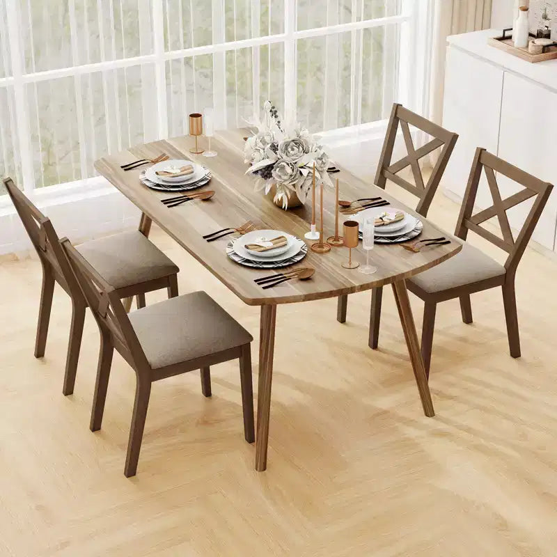 Costway Set di Sedie da Pranzo 2/4 Sedili Imbottiti e Schienale Traspirante a X
