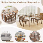 Costway Set di Sedie da Pranzo 2/4 Sedili Imbottiti e Schienale Traspirante a X
