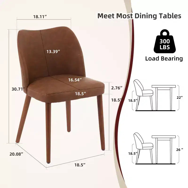 GustoWave Set di 6 Sedie da Pranzo Moderne con Schienale Alto a Orecchioni, Rivestimento in Lino, Gambe in Legno, Cuscini Spessi Salvaspazio per Cucina