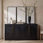 Morden Fort Mobile Contenitore a 2 Ante Bianco, Credenza Modulare con Ante ad Arco Simmetriche, Consolle per Sala da Pranzo, Soggiorno