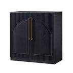 Morden Fort Mobile Contenitore a 2 Ante Bianco, Credenza Modulare con Ante ad Arco Simmetriche, Consolle per Sala da Pranzo, Soggiorno