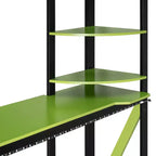 Letto a soppalco in legno a grandezza naturale con scrivania, libreria, stazione di ricarica e luce RGB - ModernLuxe