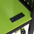 Letto a soppalco in legno a grandezza naturale con scrivania, libreria, stazione di ricarica e luce RGB - ModernLuxe