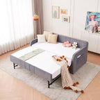 Divano letto singolo con letto estraibile, in velluto con porte USB e tasche laterali per soggiorno, camera da letto, camera degli ospiti - ModernLuxe