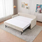 Divano letto singolo con letto estraibile, in velluto con porte USB e tasche laterali per soggiorno, camera da letto, camera degli ospiti - ModernLuxe
