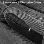 Dyonery Divano Letto Angolare 81, Divano Estraibile a L con Chaise Longue Reversibile con Contenitore, USB, Schienale Reclinabile