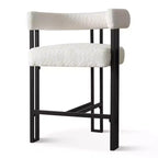 Set di 8 moderni sgabelli da bar imbottiti ad altezza bancone, sgabelli da bancone in bouclé con gambe in metallo, seduta alta 60 cm per isola cucina - Panipeachy