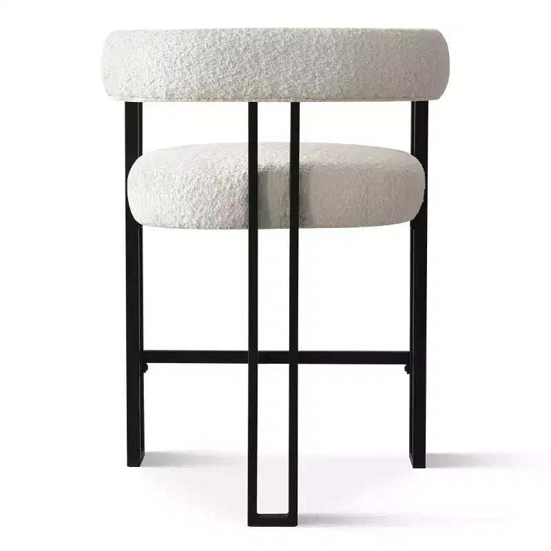 Set di 8 moderni sgabelli da bar imbottiti ad altezza bancone, sgabelli da bancone in bouclé con gambe in metallo, seduta alta 60 cm per isola cucina - Panipeachy