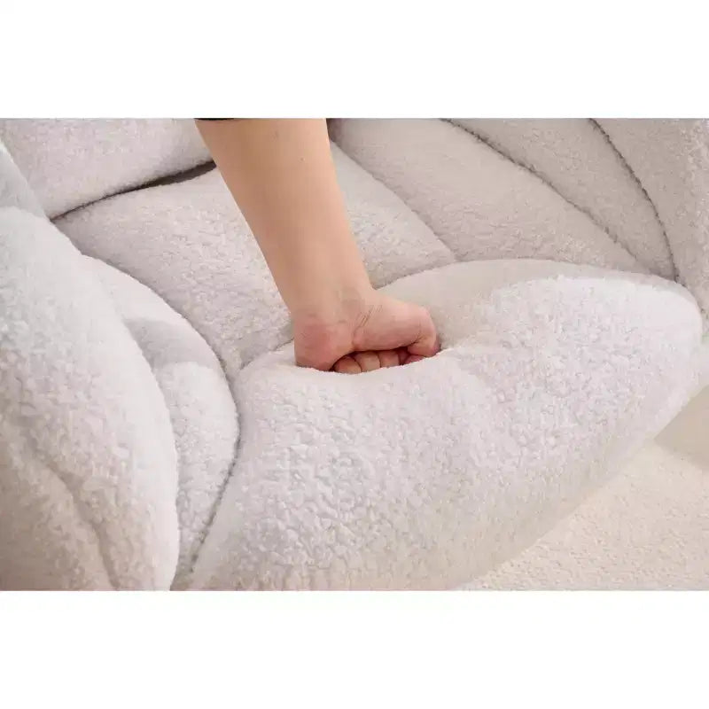Sedia da ufficio Teddy Swivel, poltrona girevole con altezza regolabile, ruote per studio, camera da letto - ModernLuxe