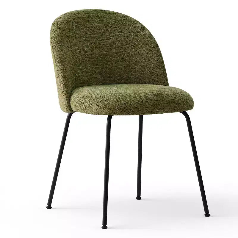 Set di 8 Sedie da Pranzo Moderne Tappezzate in Lino, Sedie da Cucina e Sala da Pranzo Senza Braccioli con Schienale Imbottito e Gambe in Metallo-Panipeachy