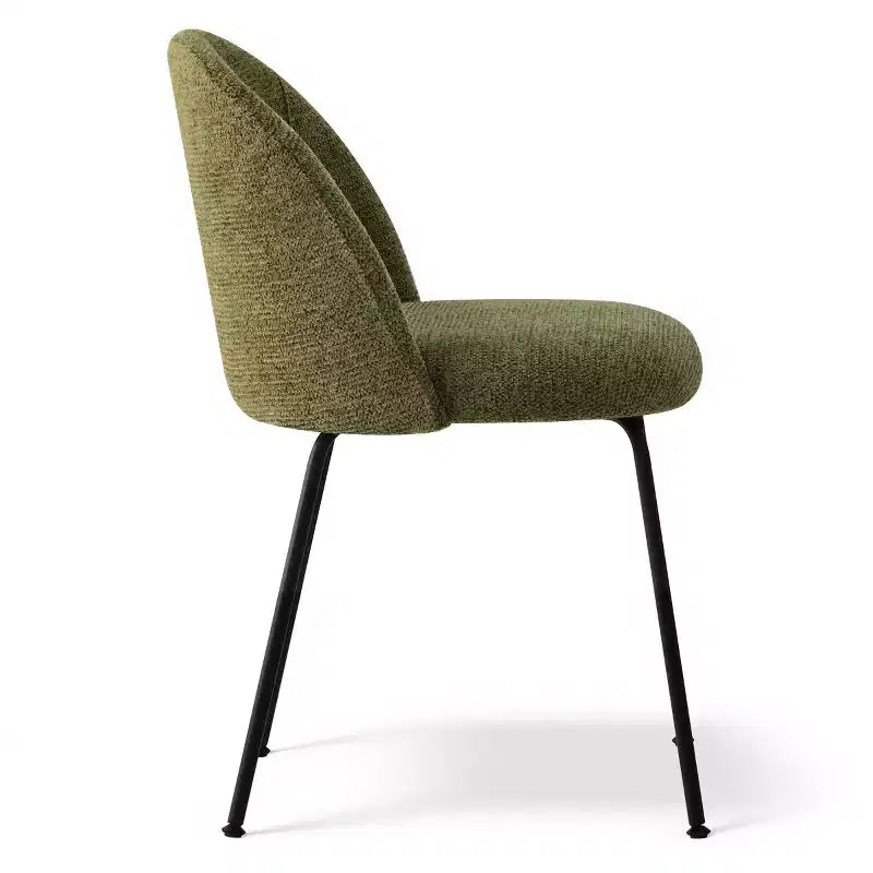 Set di 8 Sedie da Pranzo Moderne Tappezzate in Lino, Sedie da Cucina e Sala da Pranzo Senza Braccioli con Schienale Imbottito e Gambe in Metallo-Panipeachy