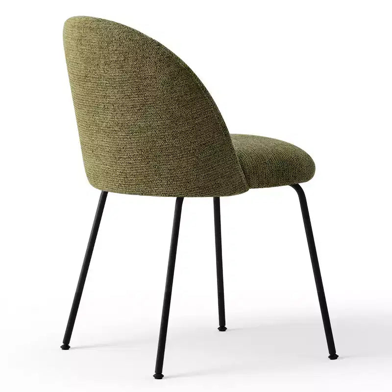 Set di 8 Sedie da Pranzo Moderne Tappezzate in Lino, Sedie da Cucina e Sala da Pranzo Senza Braccioli con Schienale Imbottito e Gambe in Metallo-Panipeachy