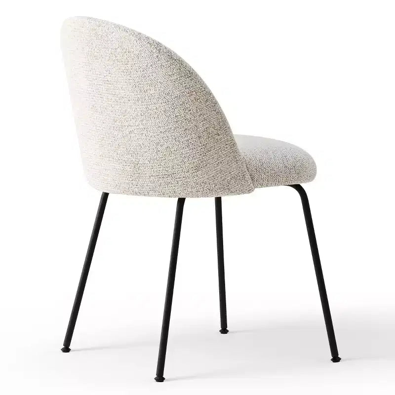 Set di 8 Sedie da Pranzo Moderne Tappezzate in Lino, Sedie da Cucina e Sala da Pranzo Senza Braccioli con Schienale Imbottito e Gambe in Metallo-Panipeachy